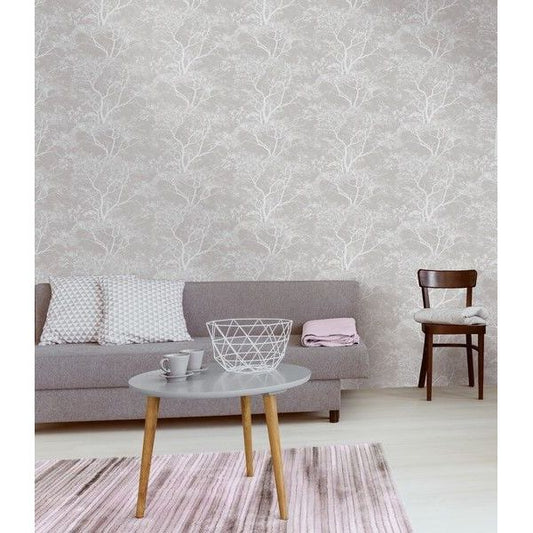 Papel pintado gris Holden Whispering Trees (65401)