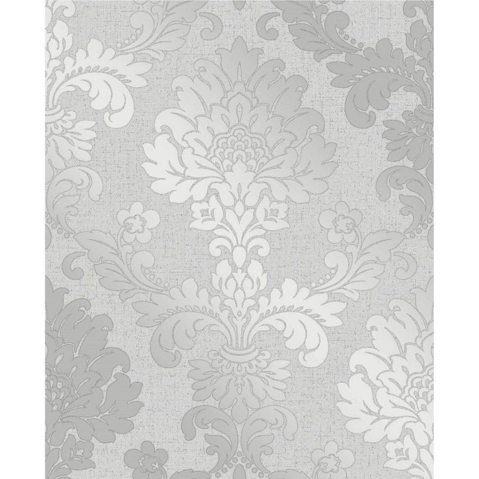 Fine Decor Quartz Damask Silver Wallpaper (FD41965)