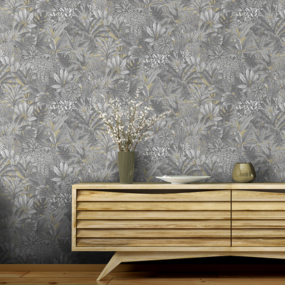 Muriva Lush Forest Gold Wallpaper (205503)