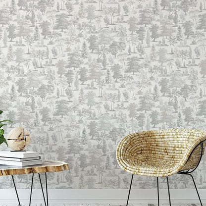 Muriva Oakley Taupe Wallpaper (201501)