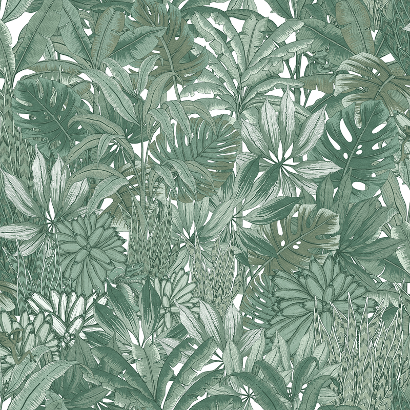 Muriva Lush Forest Green Wallpaper (205502)