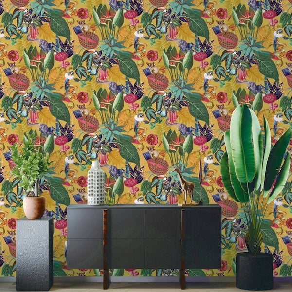 Holden Wonderland Ochre Wallpaper (91190)