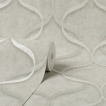 Fine Decor Milano Wave Beige Wallpaper (M95618)