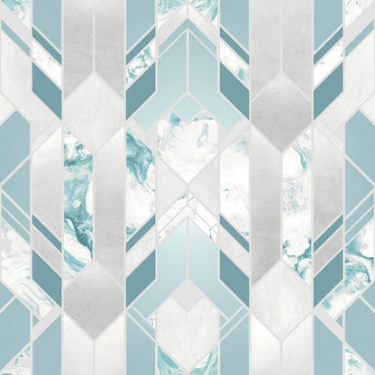 Muriva Elixir Geo Teal Wallpaper (167503)