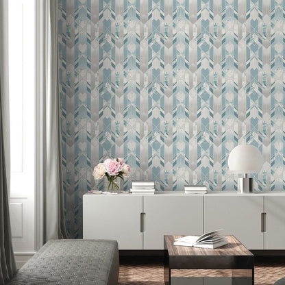 Muriva Elixir Geo Teal Wallpaper (167503)