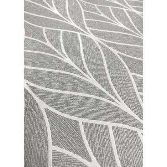 Muriva Blake Wave Grey & White Wallpaper (178101)