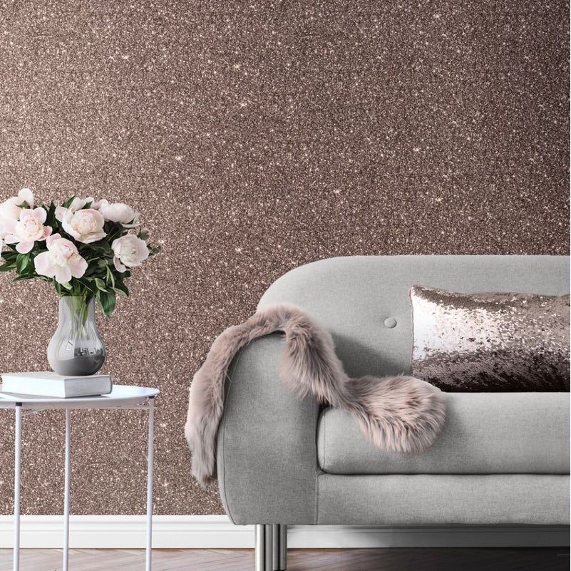 Muriva Rose Gold Sparkle Wallpaper (701379)