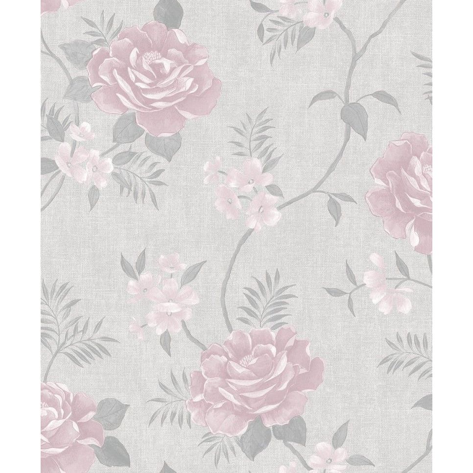 Muriva Darcy James Rosalind Papier peint rose blush (173504)