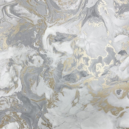 Muriva Elixir Grey/Gold  Wallpaper (166506)