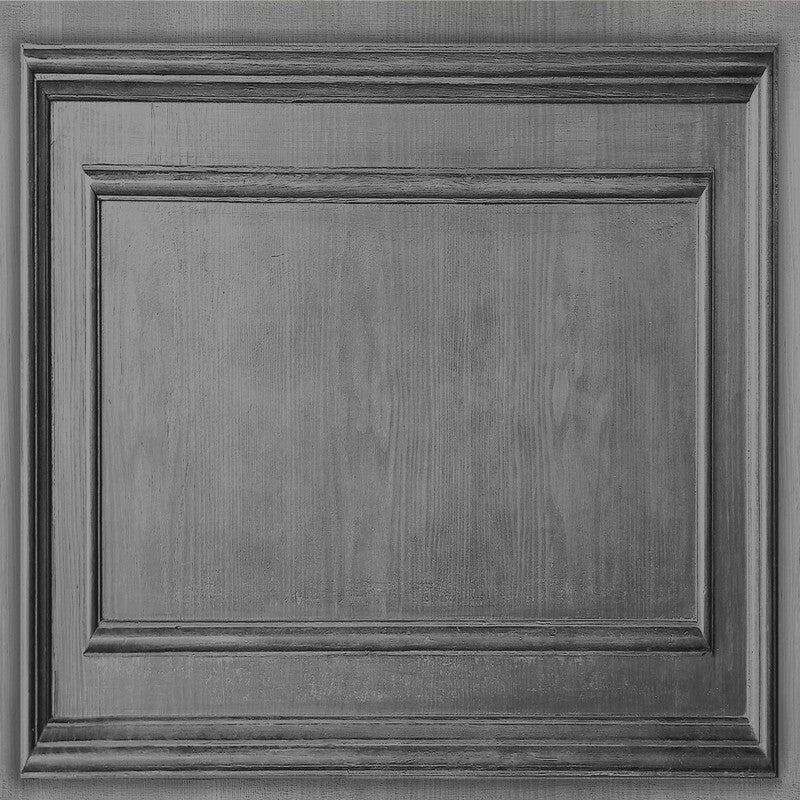 Graham &amp; Brown Wood Panel papier peint gris foncé (112586)