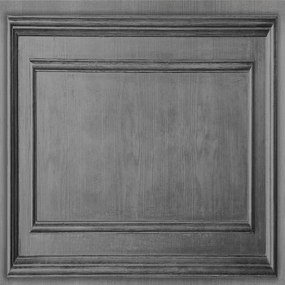 Graham &amp; Brown Wood Panel papier peint gris foncé (112586)