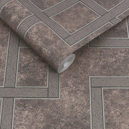 Graham & Brown Greek Key Smokey Quartz Wallpaper (115727)