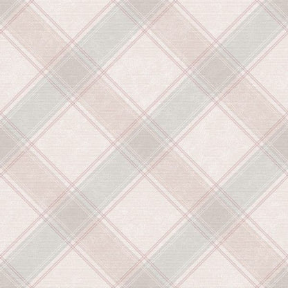 Holden Aidan Check Pink Wallpaper (90742)