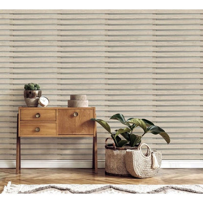 Fine Decor Wood slats grey Wallpaper (FD42997)