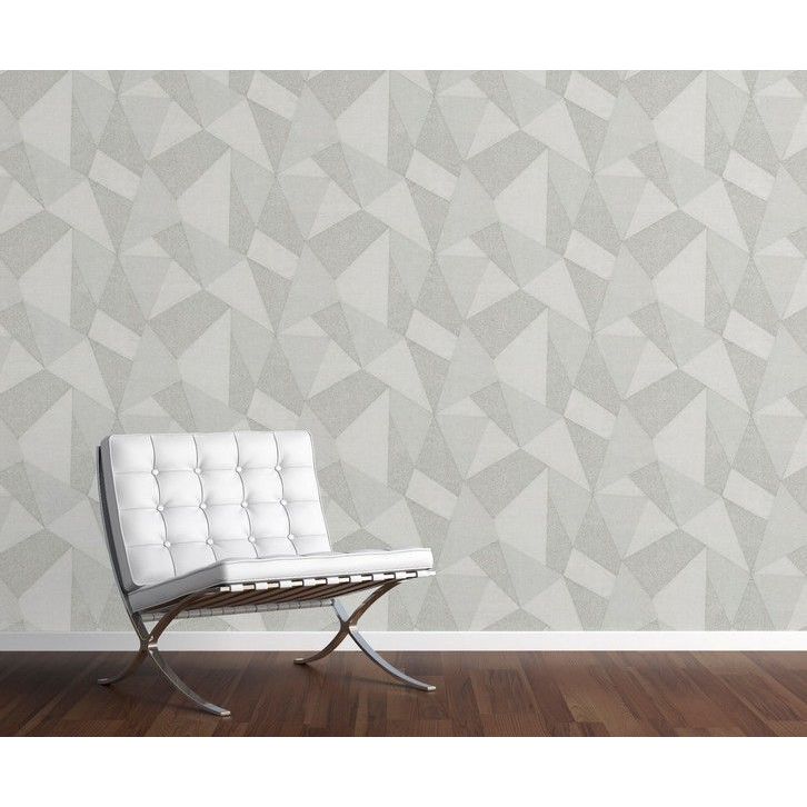 Fine Decor Milano Geo Two Tone Cream/Grey Wallpaper (M95599)
