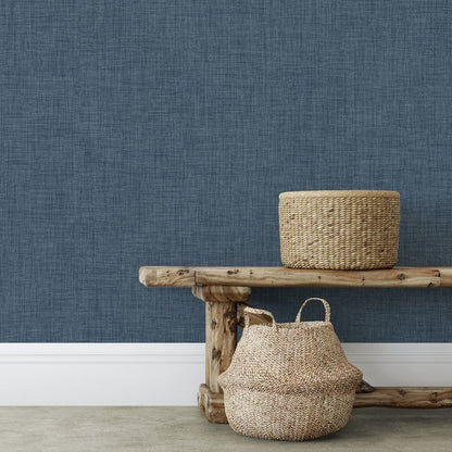 Muriva Cambric Texture Blue Wallpaper (196305)