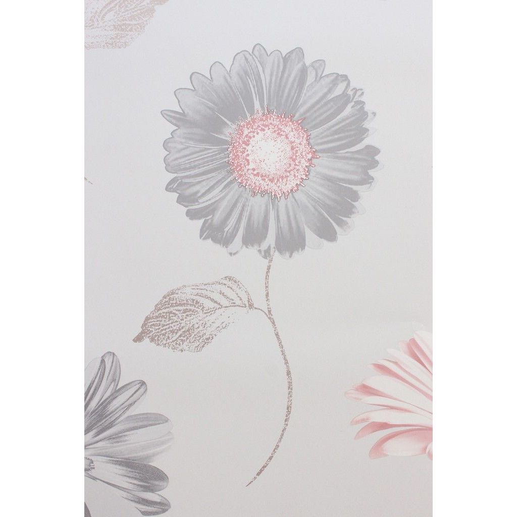 Muriva Daisy Grey/Rose Gold Wallpaper (111507) – Batley DIY