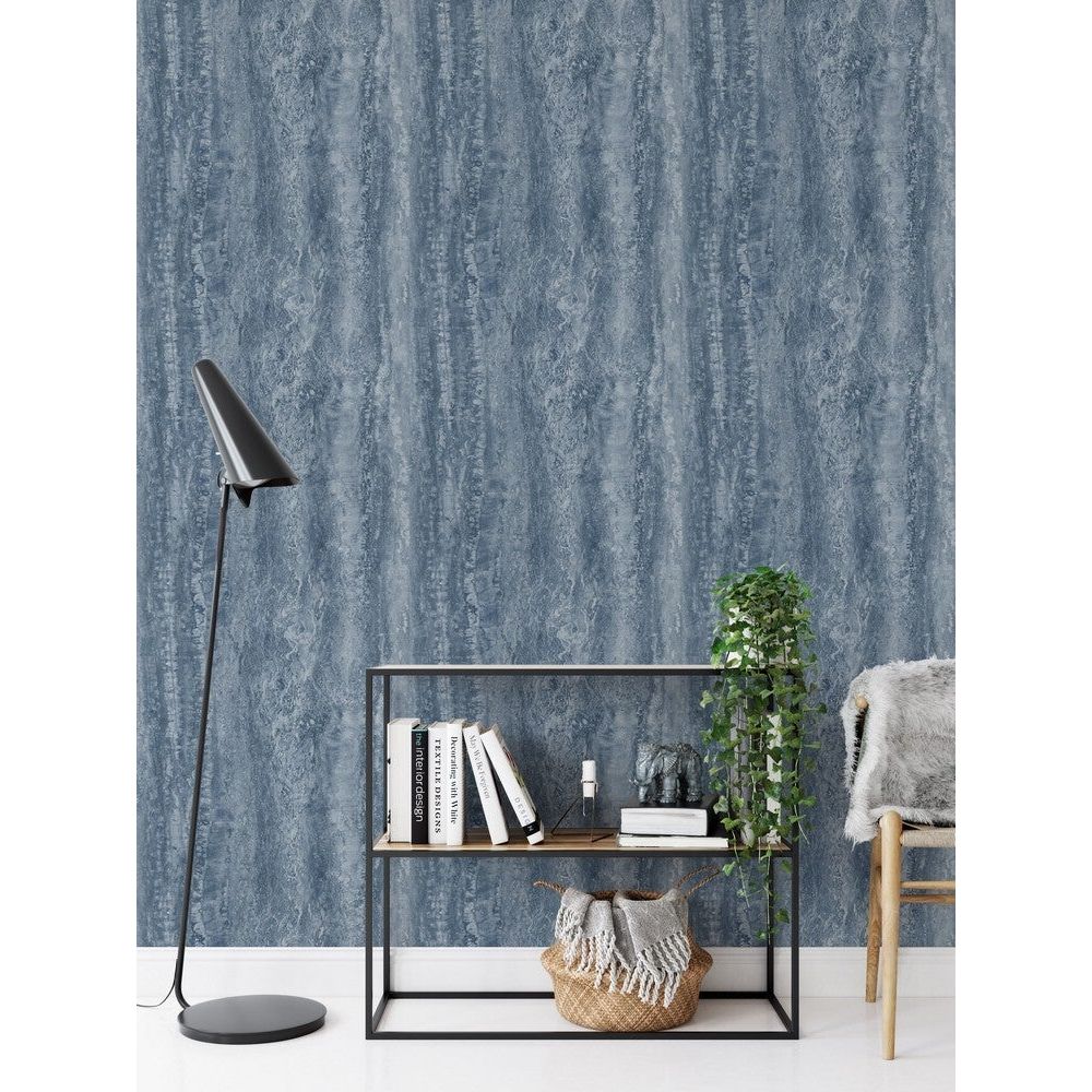 Muriva Eterna Marble Blue Wallpaper (186514)