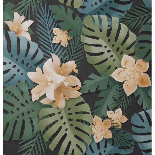 Papel pintado tropical con dimensiones de decoración fina