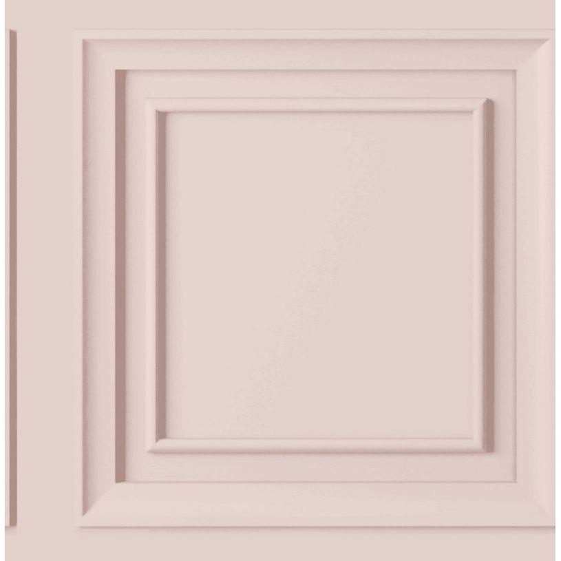 Papel pintado rosa rubor con panel de madera Graham &amp; Brown (114862)