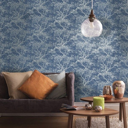 Holden Whispering trees Blue Wallpaper (65402)