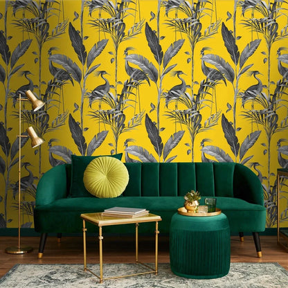 Belgravia Azzurra Leaf  Wallpaper