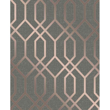 Fine Decor Quartz Trellis Copper Wallpaper (FD42307)