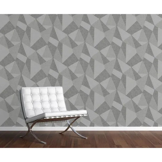 Fine Decor Milano Geo Two Tone Grey Wallpaper (M95601)