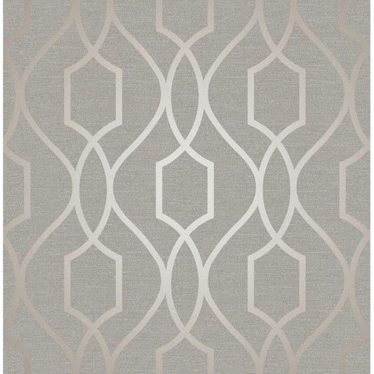 Fine Decor UK Apex Trellis Taupe/Grey Wallpaper (FD41997)