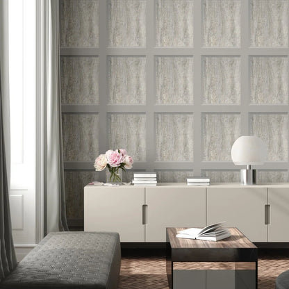 Muriva Eterna Marble Panel Taupe Wallpaper (186502)