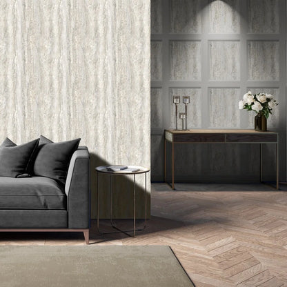 Muriva Eterna Marble Panel Taupe Wallpaper (186502)