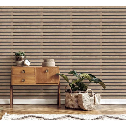 Fine Decor Wood slats black Wallpaper (FD42996)