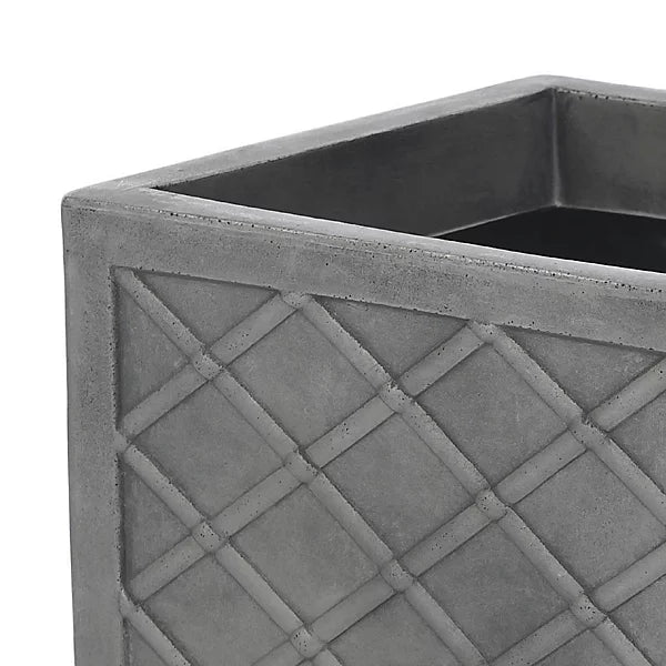 Sankey Lazio 38cm Square Planter Pewter