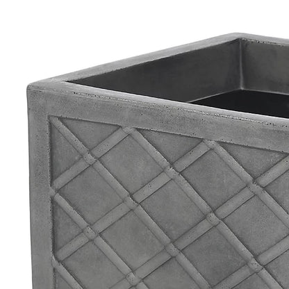 Sankey Lazio 38cm Square Planter Pewter