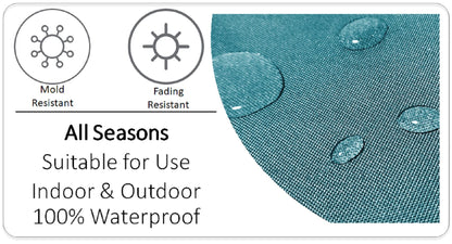 Seaside Coastal Style Water Resistant Patio Garden Cushions 17 x 17 Inches Durable Decorative Throw Pillows for Indoor Outdoor Use by OLIVIA ROCCO