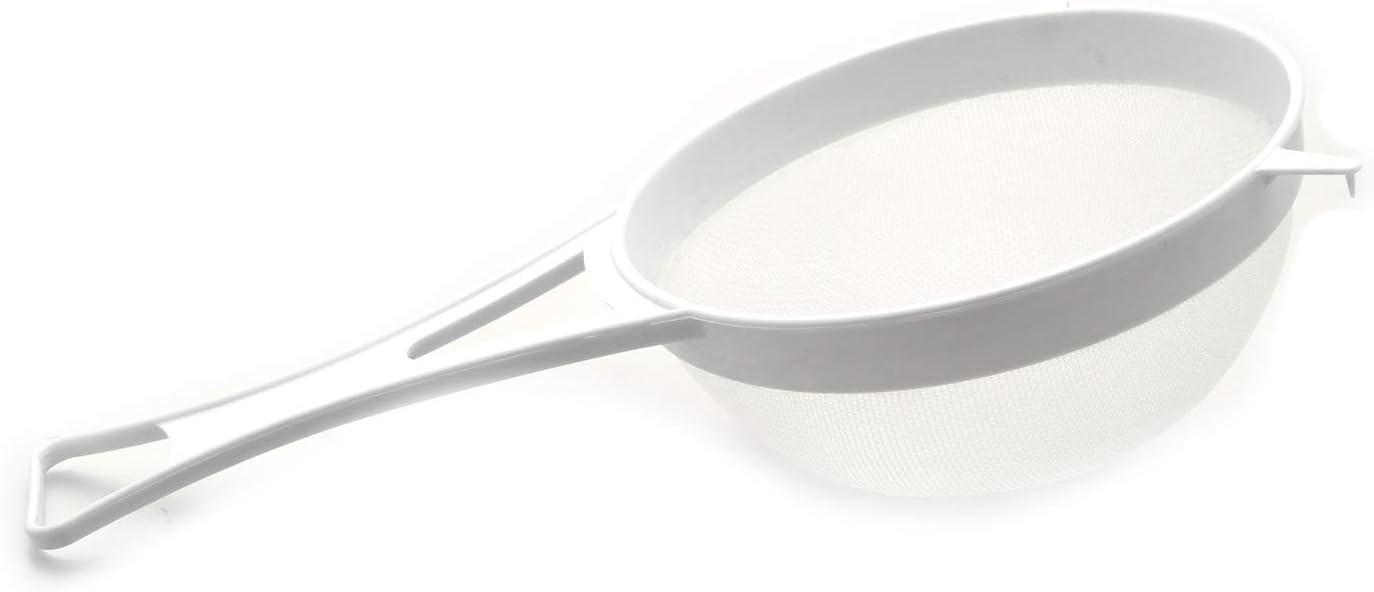 Chef Aid Strainer White Plastic Strainer, Nylon Mesh