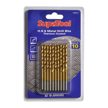 SupaTool Titanium Coated HSS Drill Bits