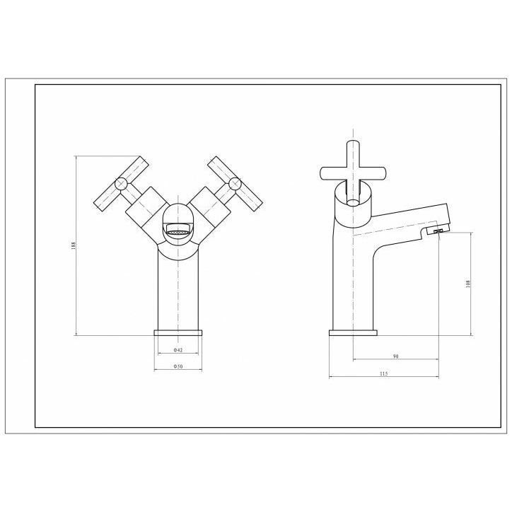 Mezclador monomando para lavabo Times Branch