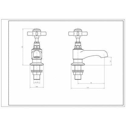 Klassique Pair Basin Pillar Taps