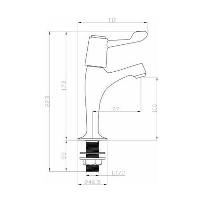 Leva 1/2" H.N. Sink Taps (Pair)