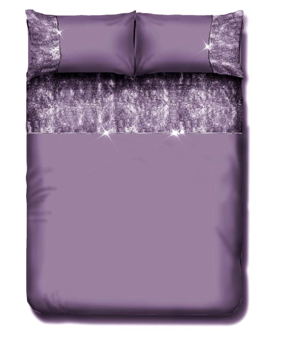 Valentina Ultra-Soft Duvet Set with Crushed Velvet Trim and Diamante Detailing in Double King Super King Sizes OEKO-TEX Certified by OLIVIA ROCCO