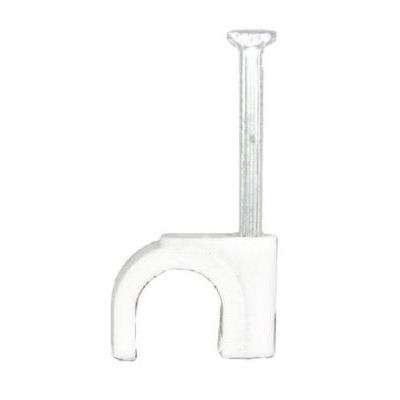 Fast Pak 12mm CABLE CLIPS ROUND WHITE
