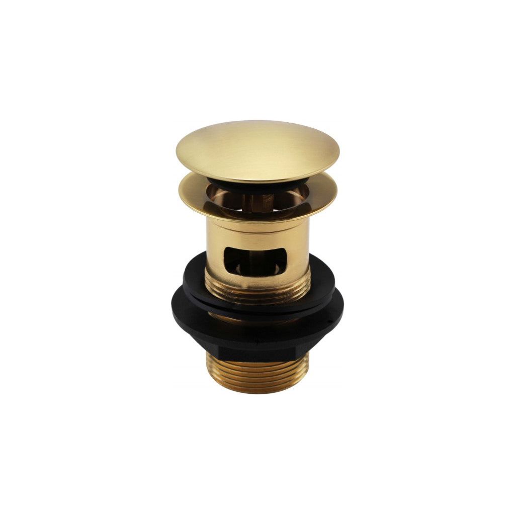 Basin Clicker Waste (Slotted) Brushed Brass