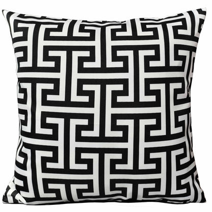 Waterproof Breathable Milano Black Hollowfibre Filled Cushions 43x43cm for Outdoor Garden Bench Sofa or Indoor Use by OLIVIA ROCCO
