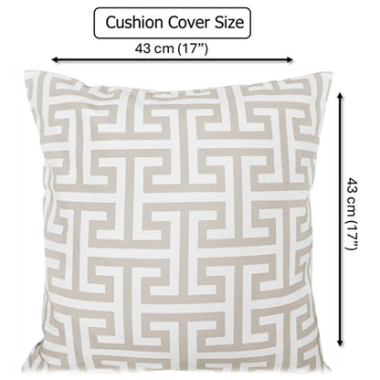 Waterproof Breathable Milano Natural Hollowfibre Filled Cushions 43x43cm for Outdoor Garden Bench Sofa or Indoor Use by OLIVIA ROCCO