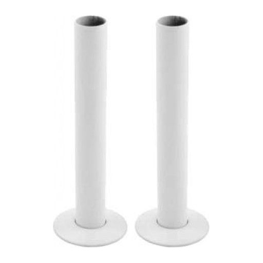 15mm Pipe and Rosettes White (Pair)