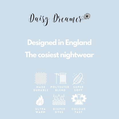 Women's Soft Touch Velour Hooded Pyjama Set Warm Stretchable Nightwear Perfect for Lounging Sleeping Sizes 8-22 by Daisy Dreamer