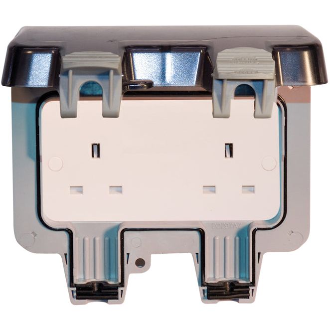 BG Weatherproof IP66 2 Gang 13A Unswitched Socket