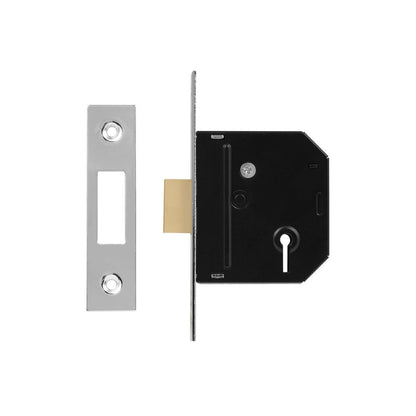 Union Mortice Bathroom Lock Chrome Finish 2.5"