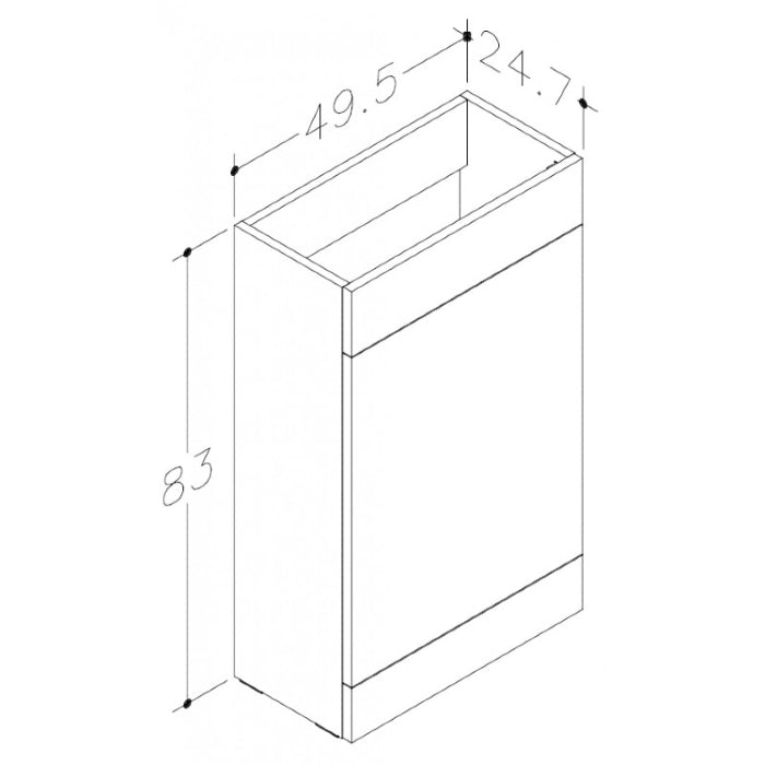 Mueble WC Matrix 500 mm Gris Tormenta Brillo